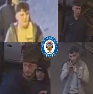 Police have issued CCTV footage of people they are looking for in connection with an assault in Halesowen 