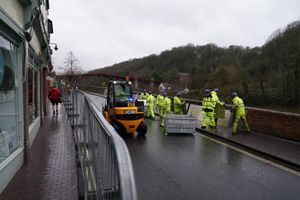 Barriers have started going up on Wednesday. Photo: Nick Potts/PA Wire