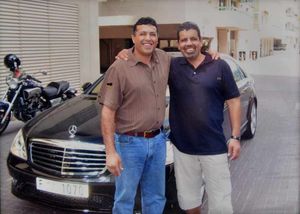 Ranjit Singh Power with his brother Amrik in Dubai in 2010