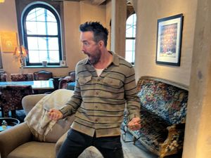 Supporting image for story: Ryan Reynolds pictured celebrating Wrexham's 1-0 win over Shrewsbury