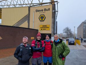 Supporting image for story: Friends stop off in Wolverhampton as part of challenging  mission
