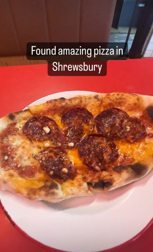 His pizza at Dough & Oil.