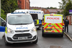 Police at the scene in Clock Tower View, in Wordsley. Photo: Snapper SK