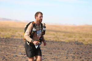Craig taking part in the Marathon Des Sables