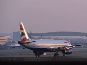 A British Airways plane at Gatwick Airport