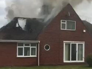 Supporting image for story: Severe fire rips through bungalow in village near Wolverhampton - WATCH