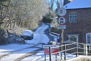 Snowy scenes in and around Ironbridge on Monday morning. Photo: Steve Leath