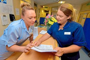 Heather Taylor and Matron Ruth Smith 