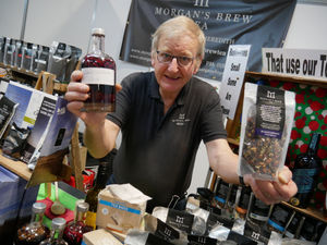 Geoff Meredith from Morgan’s Brew Tea based in Welshpool was in the Food Hall at the Royal Welsh Show with a wide range of teas. He was showcasing a blackcurrant fruit tea blend and a blackcurrant gin. In 2006, Geoff and his wife Anne took over Poppy’s Tudor Tearooms in Shrewsbury and after being asked for decent tea, they offered over 50 different teas – this was the beginning of Morgan’s Brew. Photo: Andy Compton