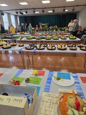 Horsehay village hall full of  exhibits