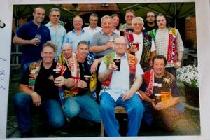 The group at their 15,000th pub visit at the Watermill in Kidderminster 2010