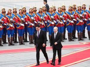 Supporting image for story: Vladimir Putin visits Mongolia in defiance of international arrest warrant