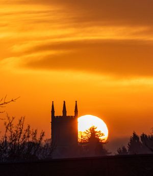 Christ Church in Wellington silhouetted by the morning sun. Submitted by @krisography