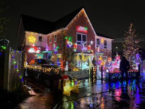 Supporting image for story: Watch: Telford neighbours raise funds for dog rescue charity with festive lights displays