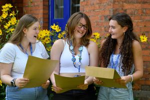 Shrewsbury College students, Bella Healey, Rosie Finlayson and Sophie Wort 