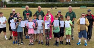 School’s out at Bridgnorth– the youngsters with their certificates and the club’s volunteers at the last day