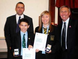 Supporting image for story: Kingswinford School cricket pair win awards