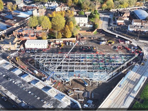 Supporting image for story: Aerial footage shows significant progress on new Dudley Interchange