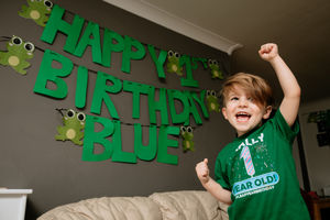 Blue Turner, from Willenhall, celebrated his first birthday four years ago, despite actually turning four. 