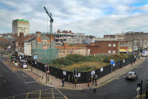 The prime city centre site where the apartments will be built