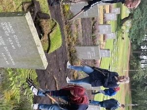 Supporting image for story: Youngsters from Germany help tend to war graves on Cannock Chase