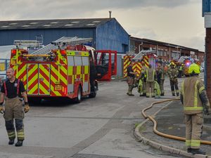 Supporting image for story: Fire crews work to tackle blaze at industrial unit in Wolverhampton