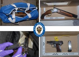 Firearms found during a police warrant in Redhill Road