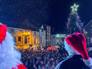 Supporting image for story: Huge crowds pack into Oswestry for Christmas lights switch-on
