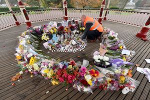 The tributes were moved to the band stand at West Park.
