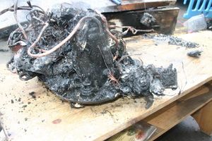 Remains of the recalled dehumidifier 