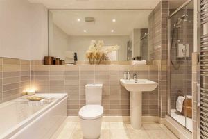 A bathroom in one of the new flats