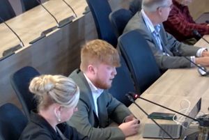 Councillor Ollie Vickers, pictured centre, launching his attack on the Conservatives. Picture: Telford & Wrekin Council