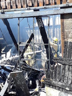 Damage from the blaze. Photo: @SFRS_NGriffiths