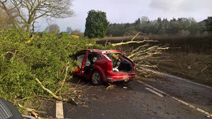 Picture of the crash on the A49 from West Midlands Ambulance Service
