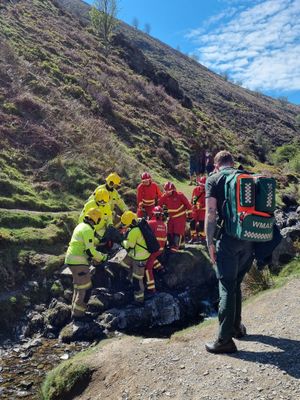 A photograph from the incident on Sunday. Photo: Church Stretton Fire Station