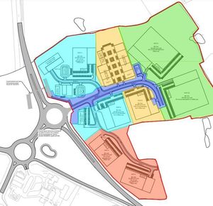 An indicative site layout shows how the units will be built in four phases
