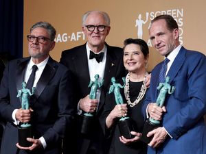 Supporting image for story: Demi Moore, Timothee Chalamet and Conclave cast win at Screen Actors Guild