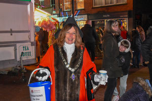 The mayor turned out in full costume for Oswestry Christmas Live. Picture: Graham Mitchell.