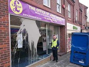 Supporting image for story: Vandals attack Midlands UKIP MEP's office in Kidderminster