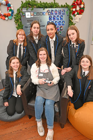National Grid funding has enabled the Newport Youth Café Project to open up after school five days a week – the move was celebrated by Abbie Smith, centre, and students from Burton Borough school.