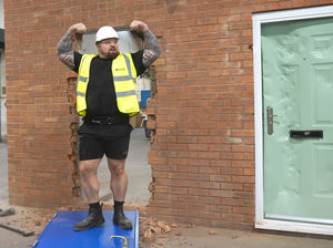 Supporting image for story: World's Strongest Man winner Eddie Hall puts Black Country firm's steel doors to the test for video