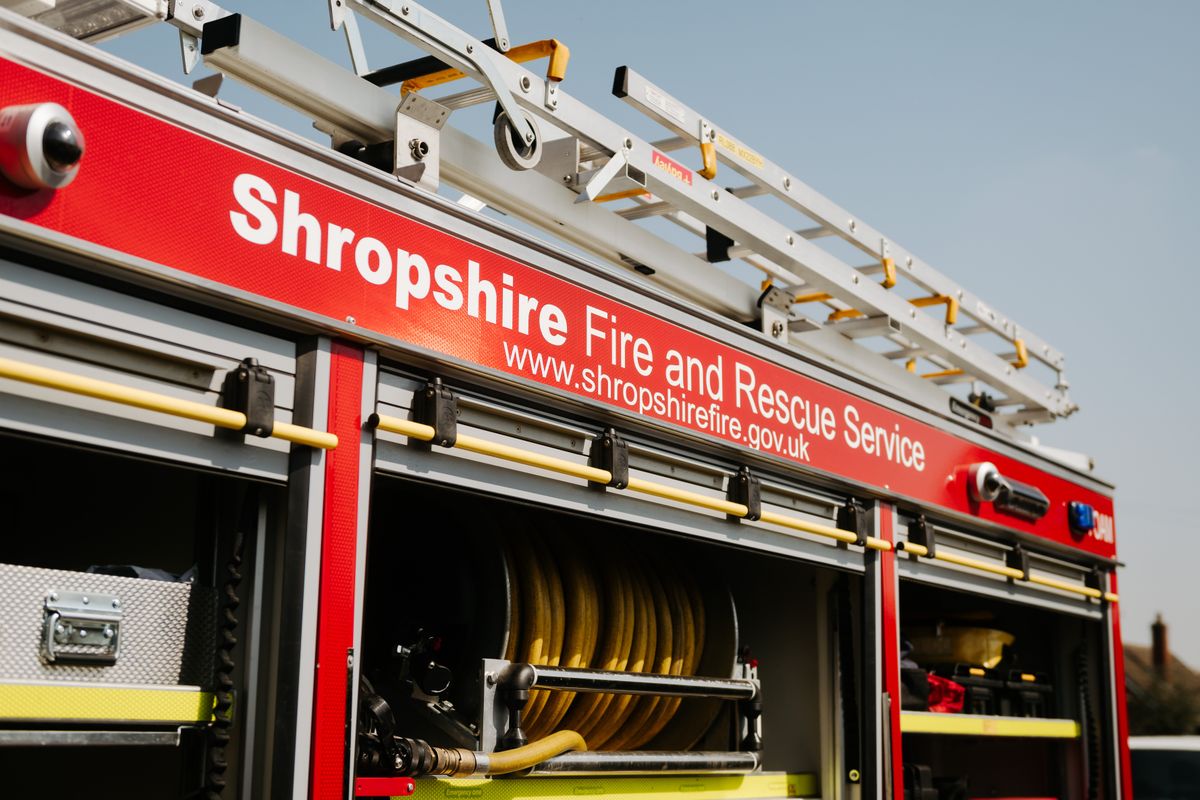 Firefighters called to fire by roadside in Telford