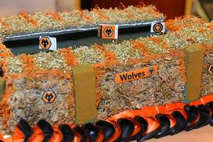 Another view of the floral tribute