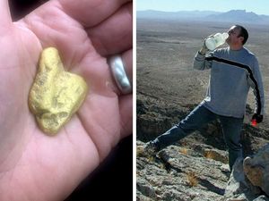 Supporting image for story: Treasure hunter with faulty detector strikes gold as he finds £30k nugget in Shropshire Hills