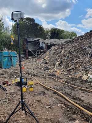 Fire officers managed to stop the fire from spreading to nearby buildings and a nature reserve