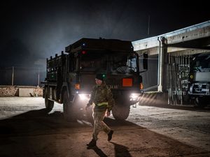 A British military vehicle