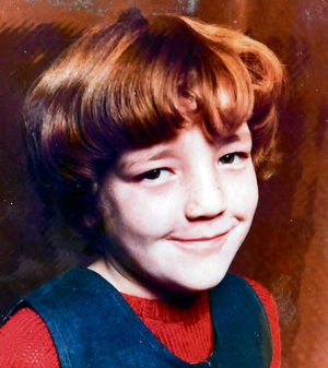 Janine Downes as a child