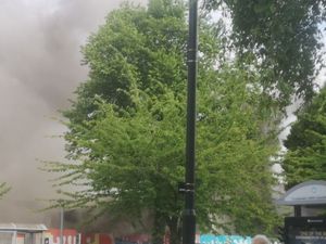 Supporting image for story: West Midlands firefighters battle blaze in disused business building