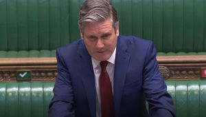 Labour leader Keir Starmer speaking during PMQs