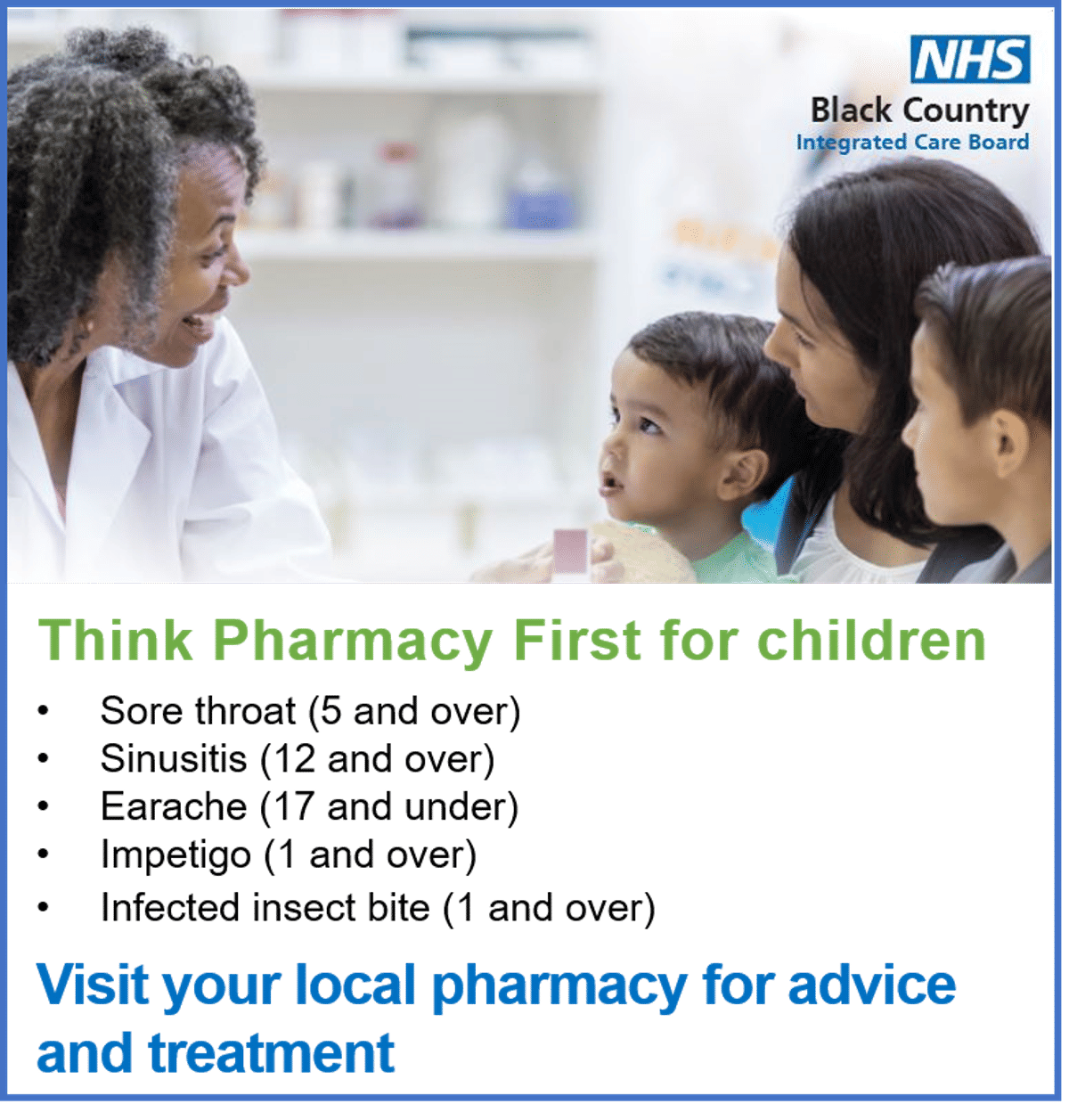 Parents encouraged to use Pharmacy First this summer
